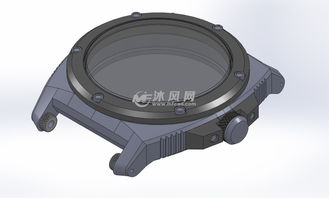 男装石英机芯手表CAD及3D产品结构工程图