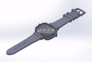 双机芯两面配戴的手表CAD和3D产品结构工程图